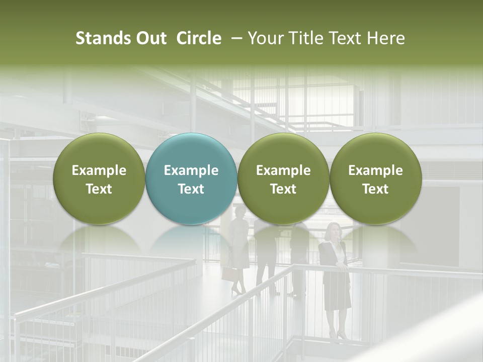 Railing Meeting Caucasian PowerPoint Template