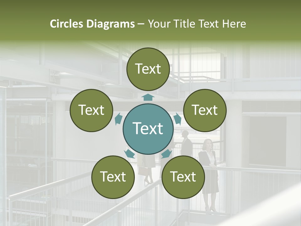 Railing Meeting Caucasian PowerPoint Template