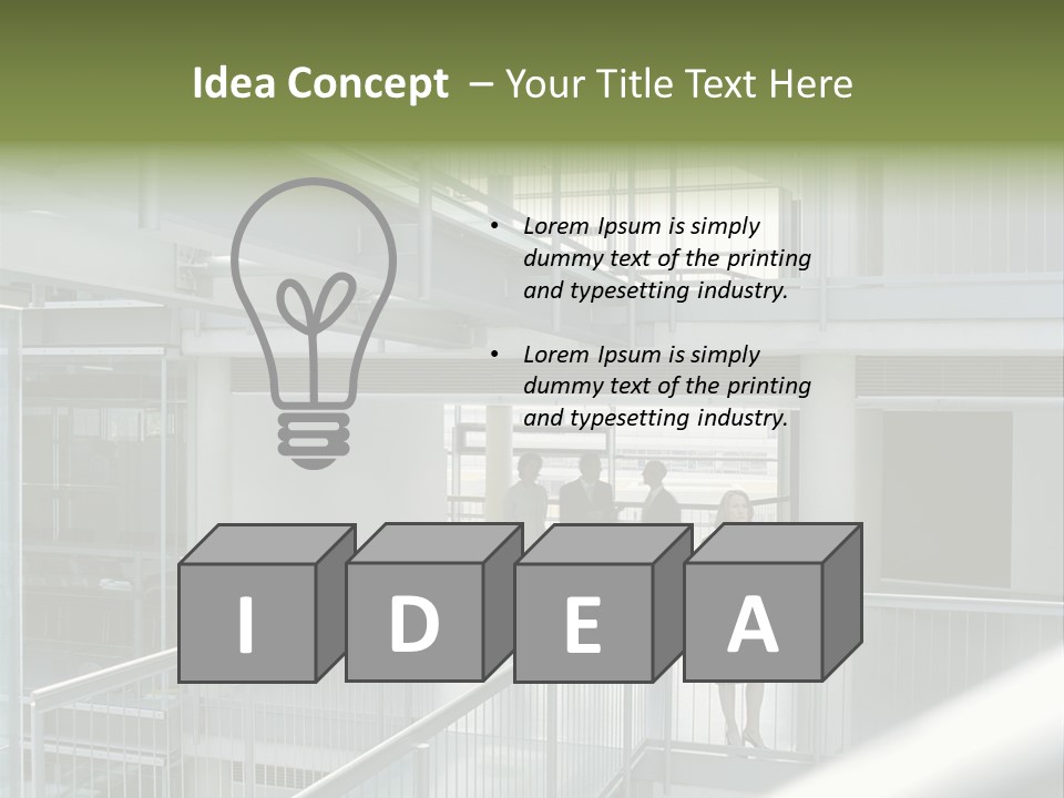 Railing Meeting Caucasian PowerPoint Template