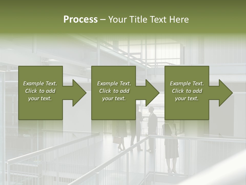 Railing Meeting Caucasian PowerPoint Template