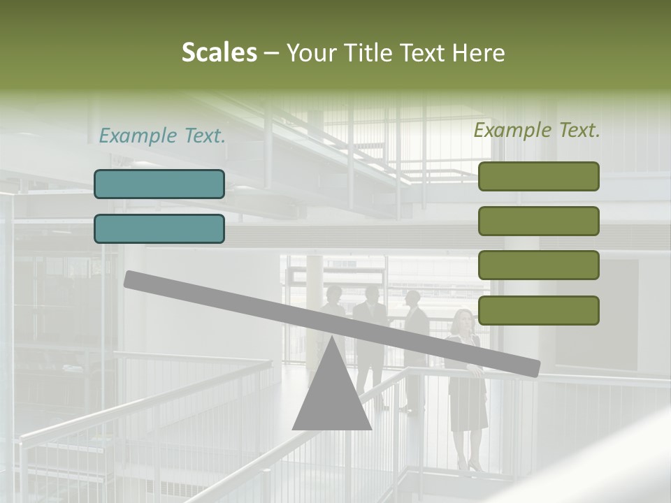 Railing Meeting Caucasian PowerPoint Template