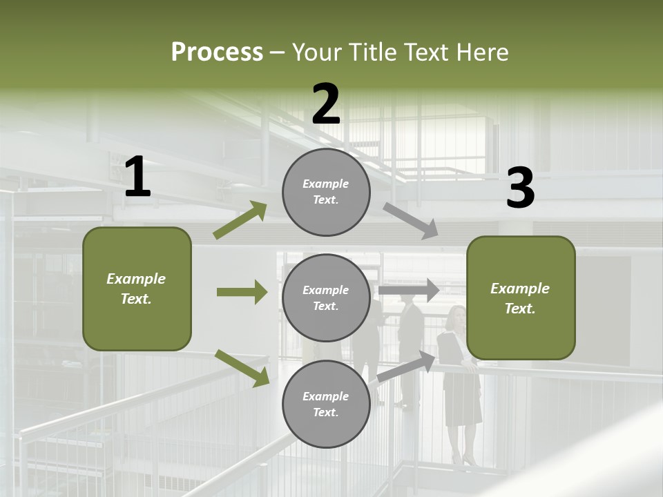 Railing Meeting Caucasian PowerPoint Template