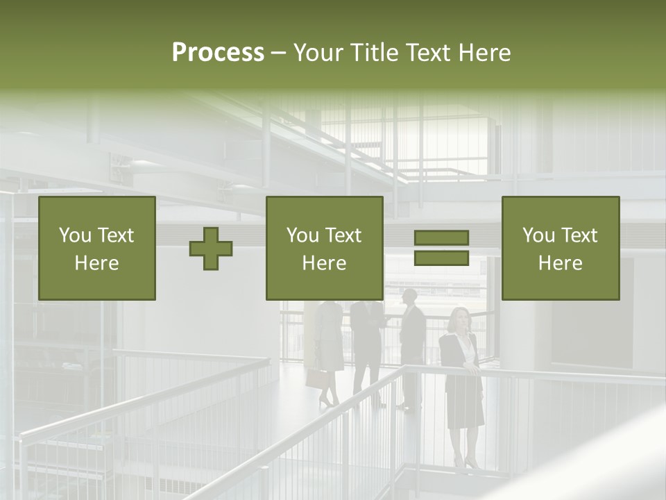 Railing Meeting Caucasian PowerPoint Template