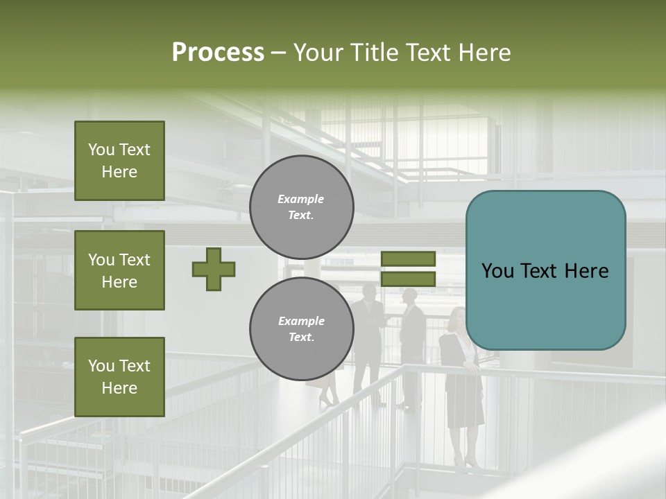 Railing Meeting Caucasian PowerPoint Template