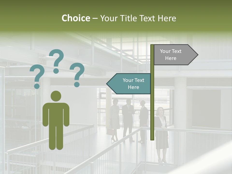 Railing Meeting Caucasian PowerPoint Template