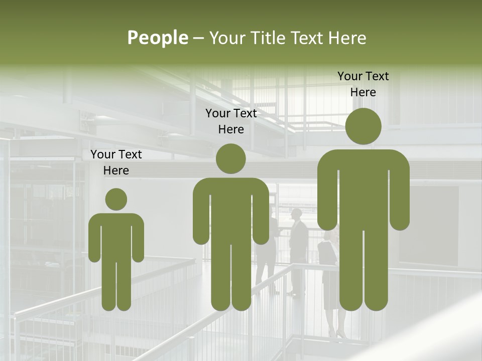 Railing Meeting Caucasian PowerPoint Template