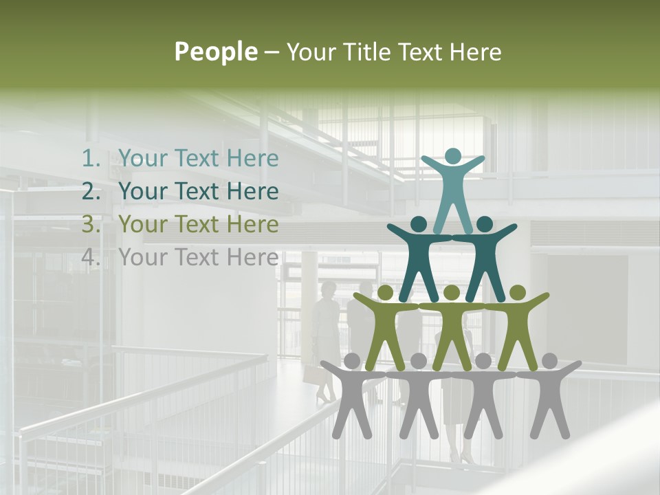 Railing Meeting Caucasian PowerPoint Template