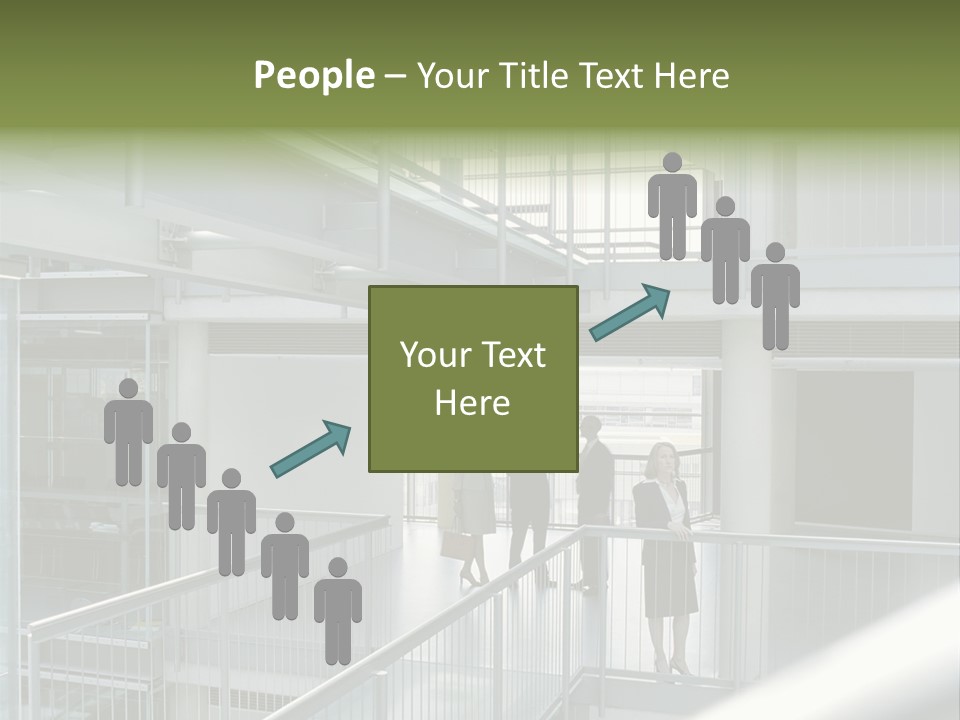 Railing Meeting Caucasian PowerPoint Template