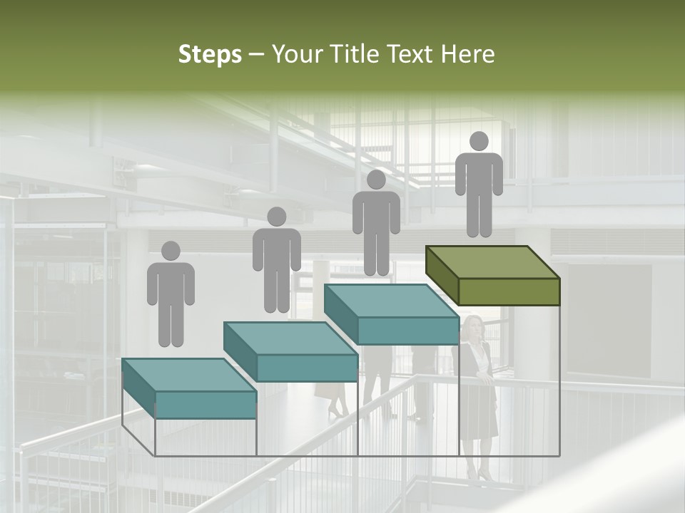 Railing Meeting Caucasian PowerPoint Template