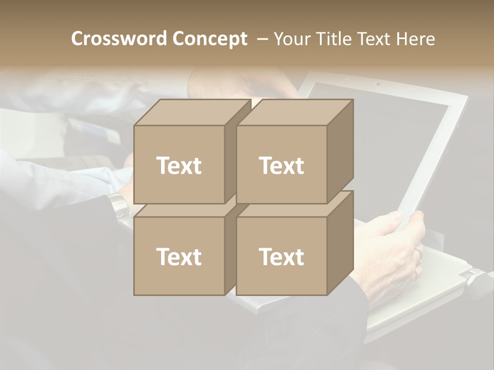 Business People Using Laptop On An Aeroplane PowerPoint Template