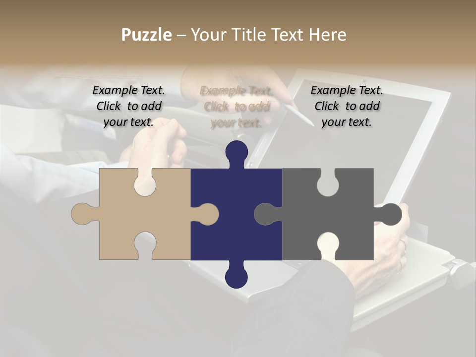 Business People Using Laptop On An Aeroplane PowerPoint Template