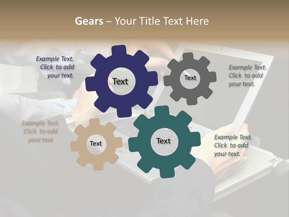 Business People Using Laptop On An Aeroplane PowerPoint Template