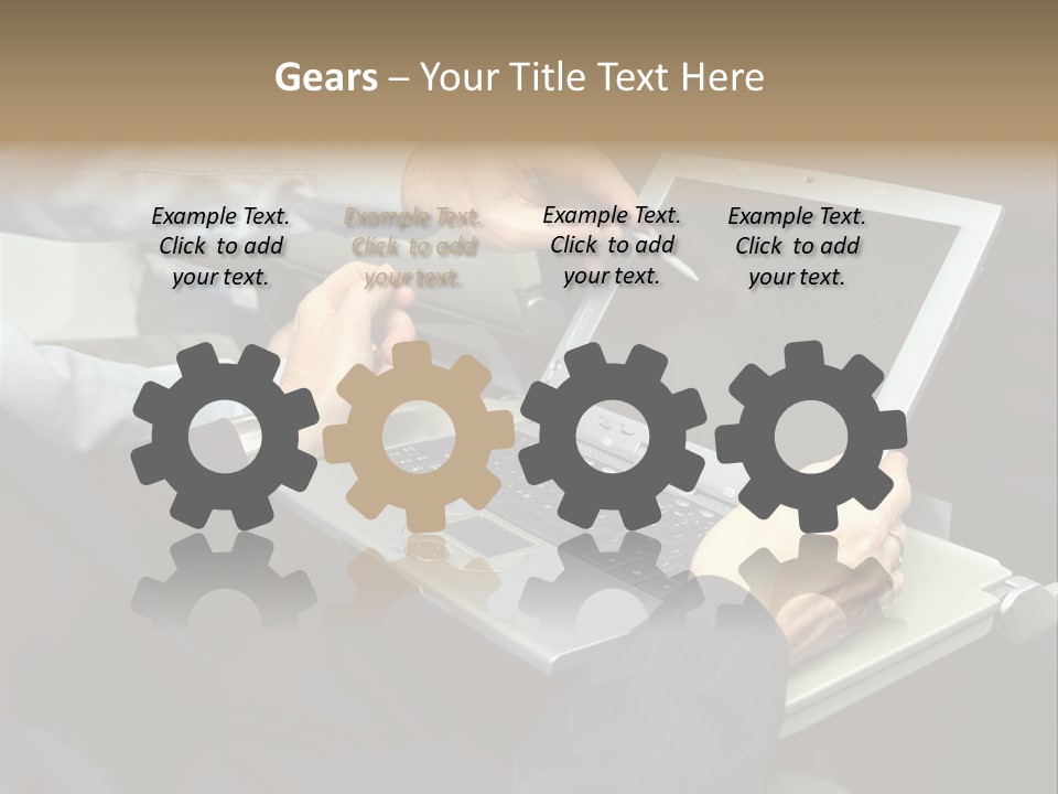 Business People Using Laptop On An Aeroplane PowerPoint Template