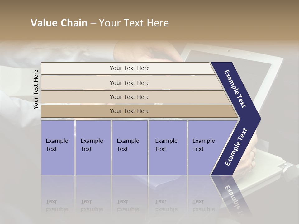 Business People Using Laptop On An Aeroplane PowerPoint Template