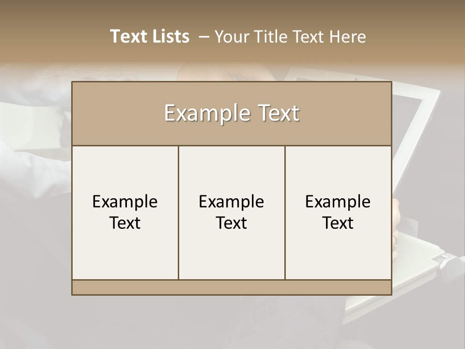 Business People Using Laptop On An Aeroplane PowerPoint Template