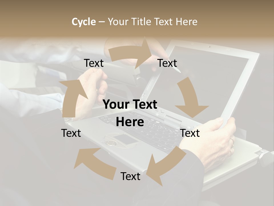 Business People Using Laptop On An Aeroplane PowerPoint Template