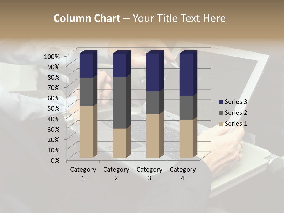 Business People Using Laptop On An Aeroplane PowerPoint Template