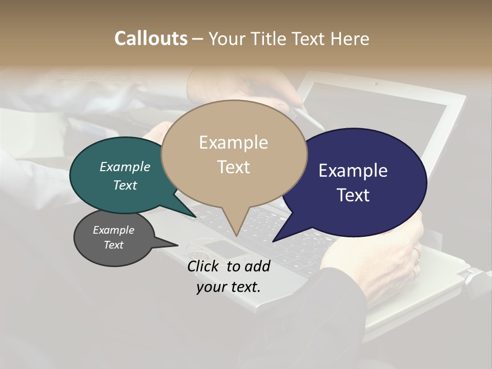 Business People Using Laptop On An Aeroplane PowerPoint Template