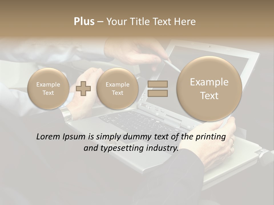 Business People Using Laptop On An Aeroplane PowerPoint Template