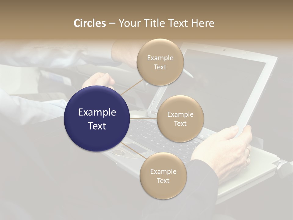 Business People Using Laptop On An Aeroplane PowerPoint Template