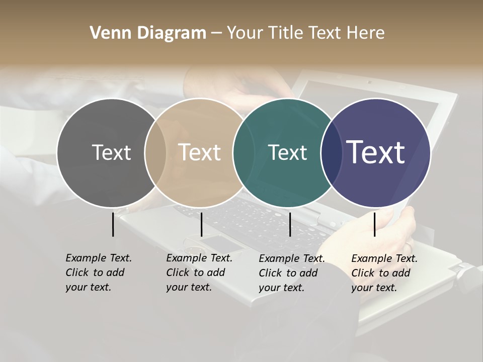 Business People Using Laptop On An Aeroplane PowerPoint Template