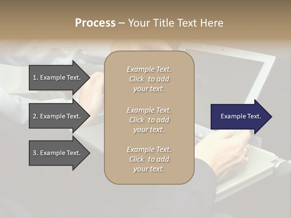 Business People Using Laptop On An Aeroplane PowerPoint Template