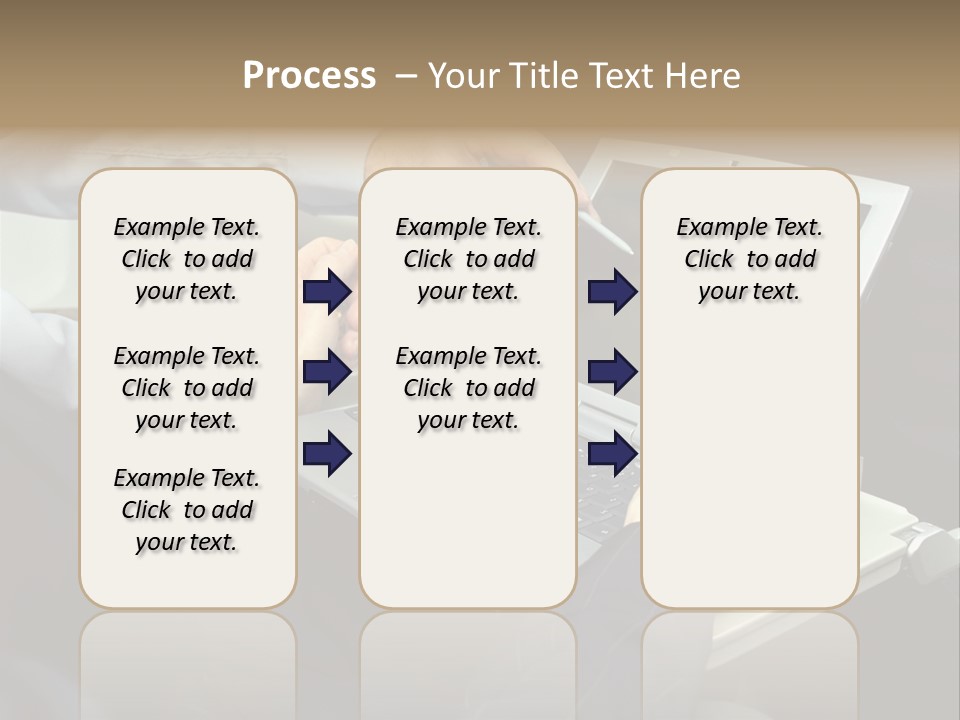 Business People Using Laptop On An Aeroplane PowerPoint Template
