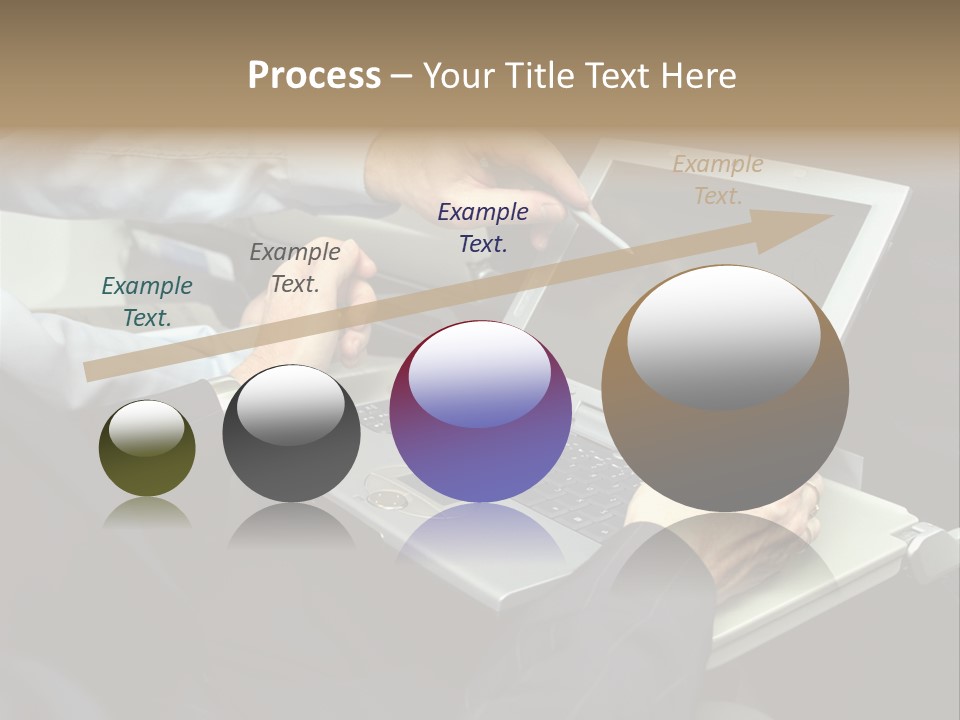 Business People Using Laptop On An Aeroplane PowerPoint Template