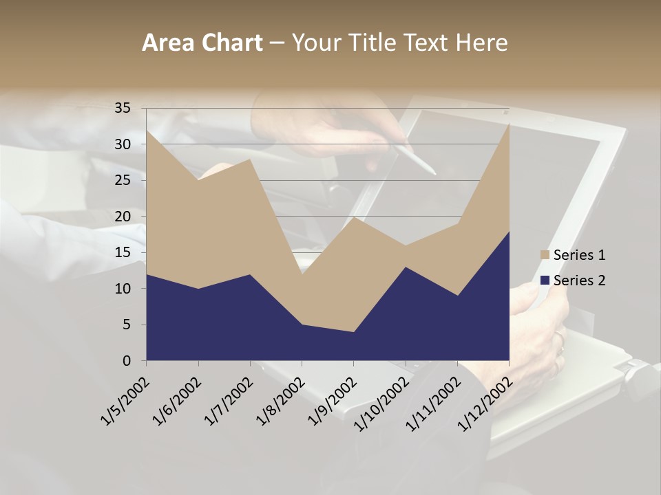 Business People Using Laptop On An Aeroplane PowerPoint Template
