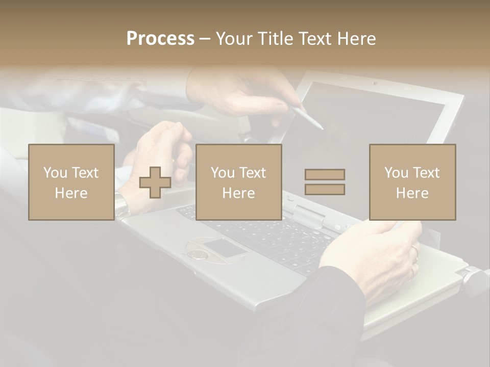 Business People Using Laptop On An Aeroplane PowerPoint Template