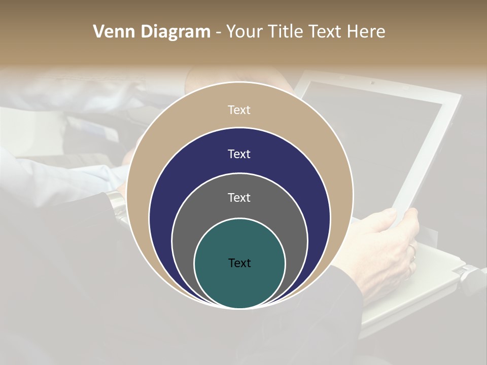 Business People Using Laptop On An Aeroplane PowerPoint Template