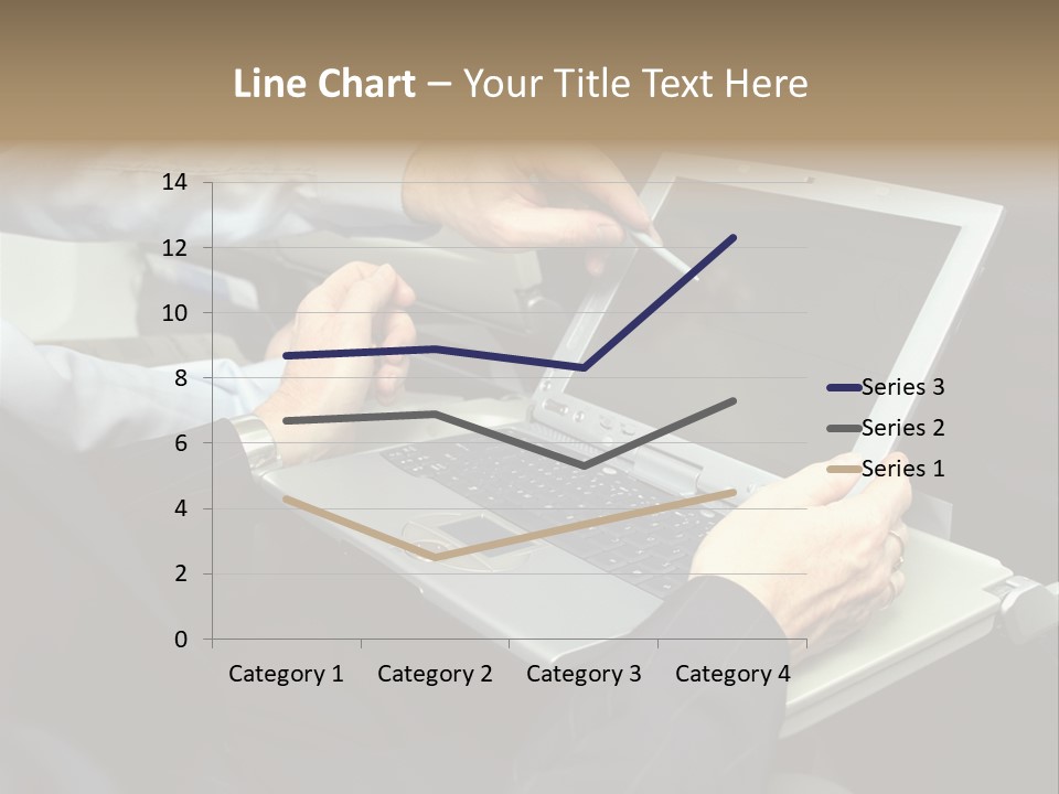 Business People Using Laptop On An Aeroplane PowerPoint Template