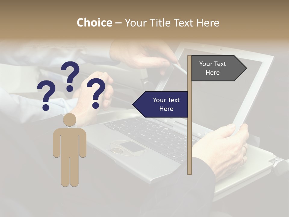 Business People Using Laptop On An Aeroplane PowerPoint Template
