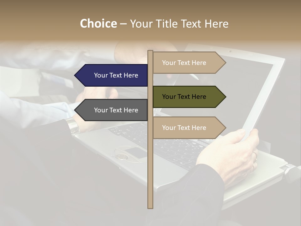 Business People Using Laptop On An Aeroplane PowerPoint Template