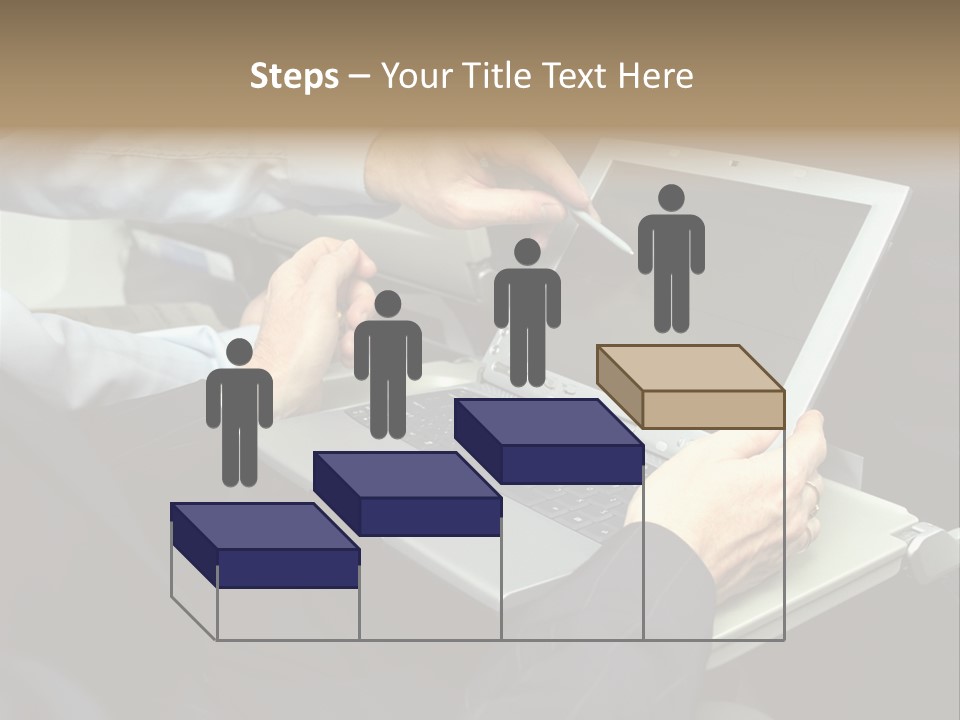Business People Using Laptop On An Aeroplane PowerPoint Template