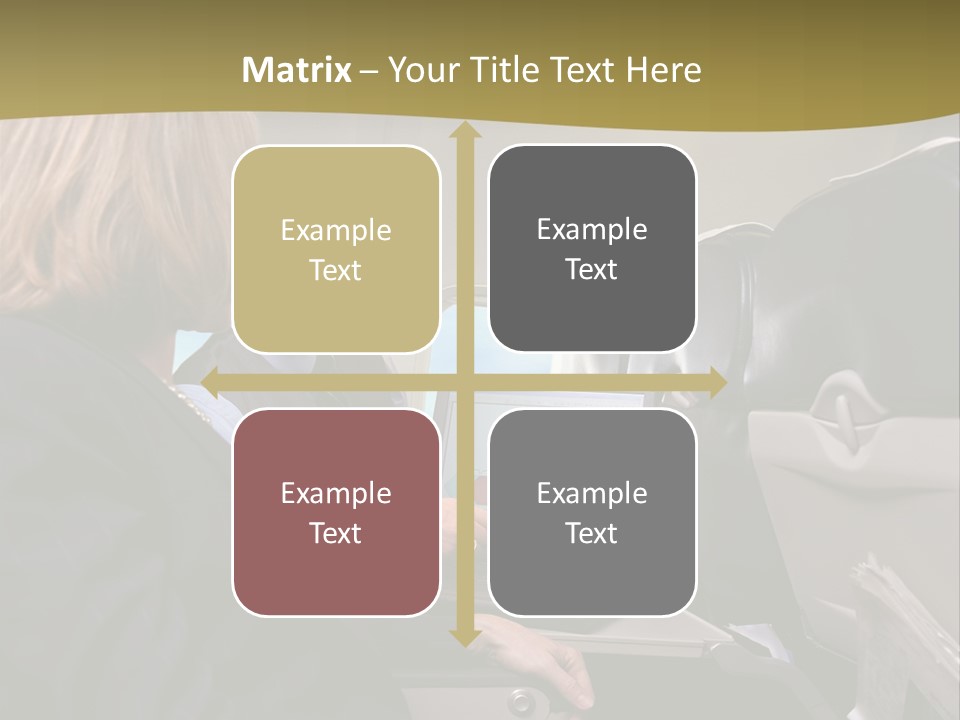 Business People Using Laptop On An Aeroplane PowerPoint Template