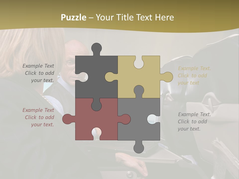 Business People Using Laptop On An Aeroplane PowerPoint Template