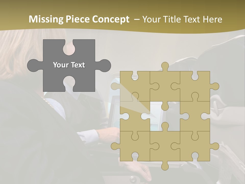 Business People Using Laptop On An Aeroplane PowerPoint Template