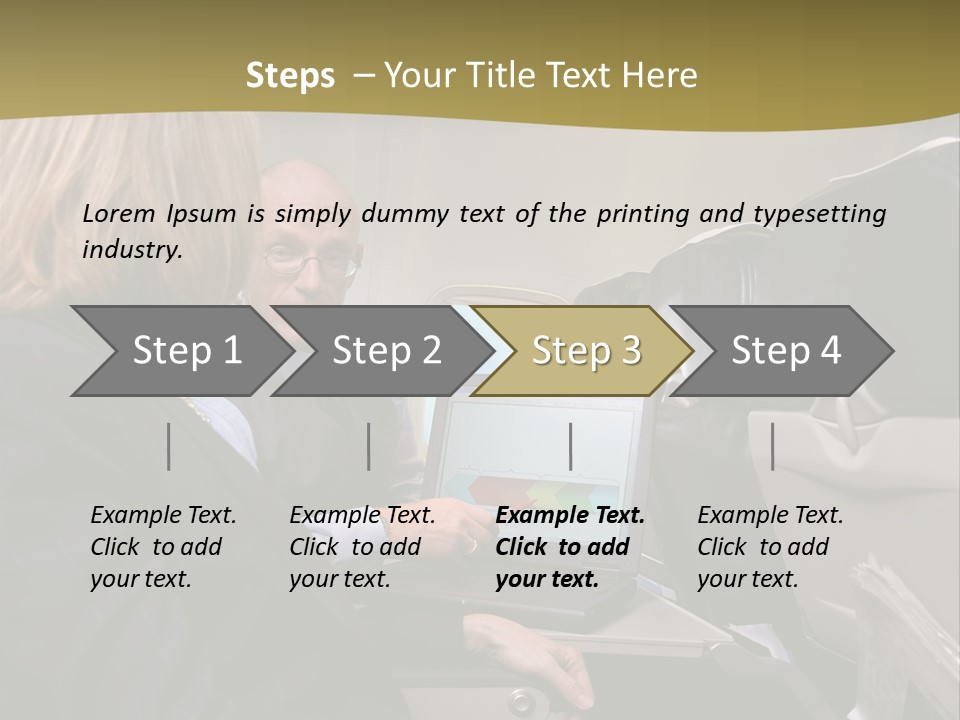 Business People Using Laptop On An Aeroplane PowerPoint Template