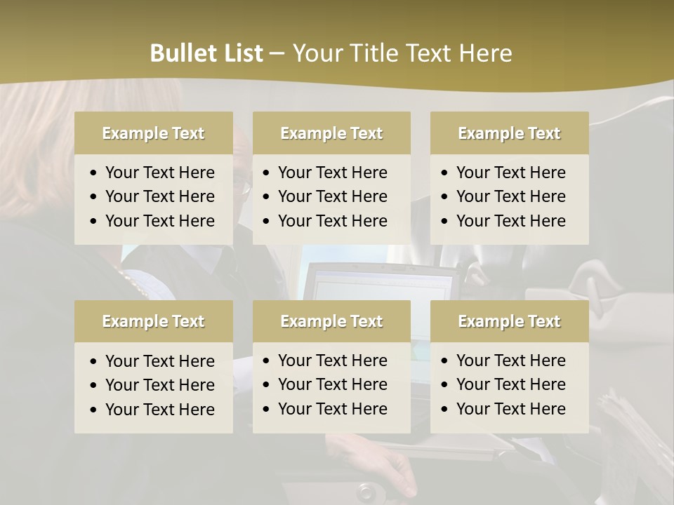 Business People Using Laptop On An Aeroplane PowerPoint Template