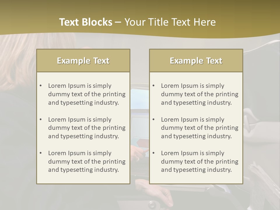 Business People Using Laptop On An Aeroplane PowerPoint Template