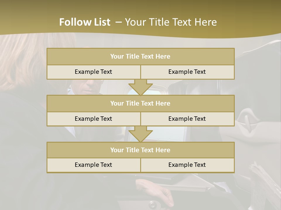 Business People Using Laptop On An Aeroplane PowerPoint Template