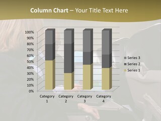 Business People Using Laptop On An Aeroplane PowerPoint Template