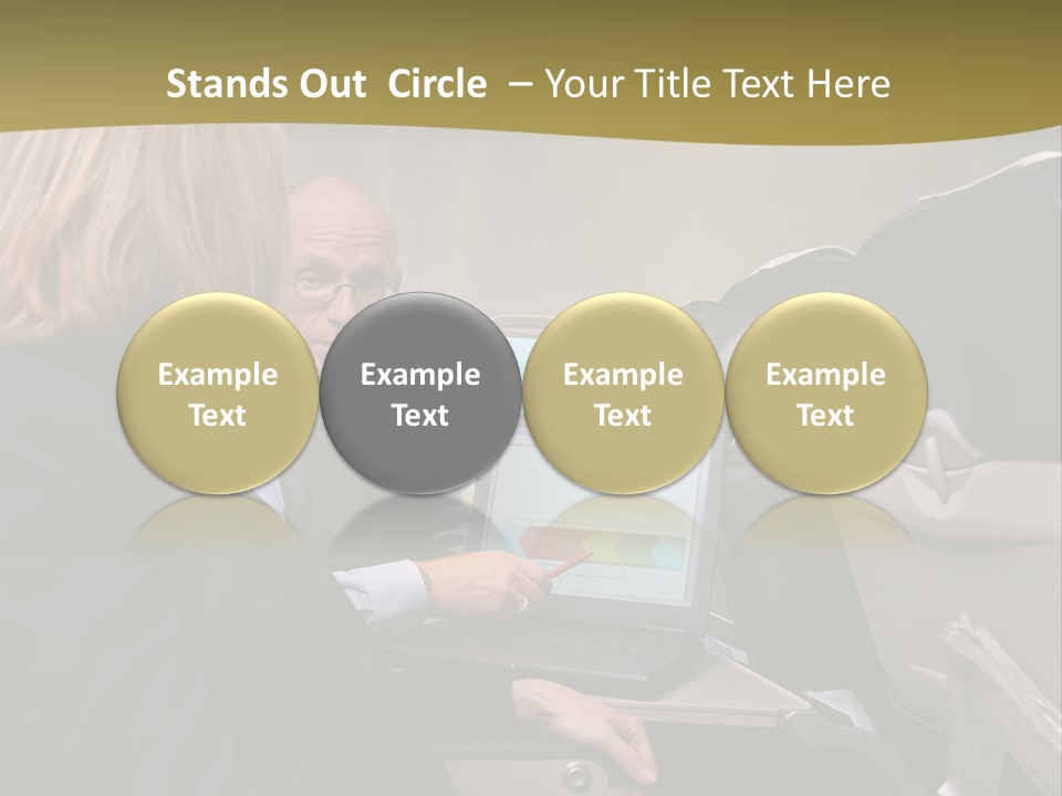 Business People Using Laptop On An Aeroplane PowerPoint Template