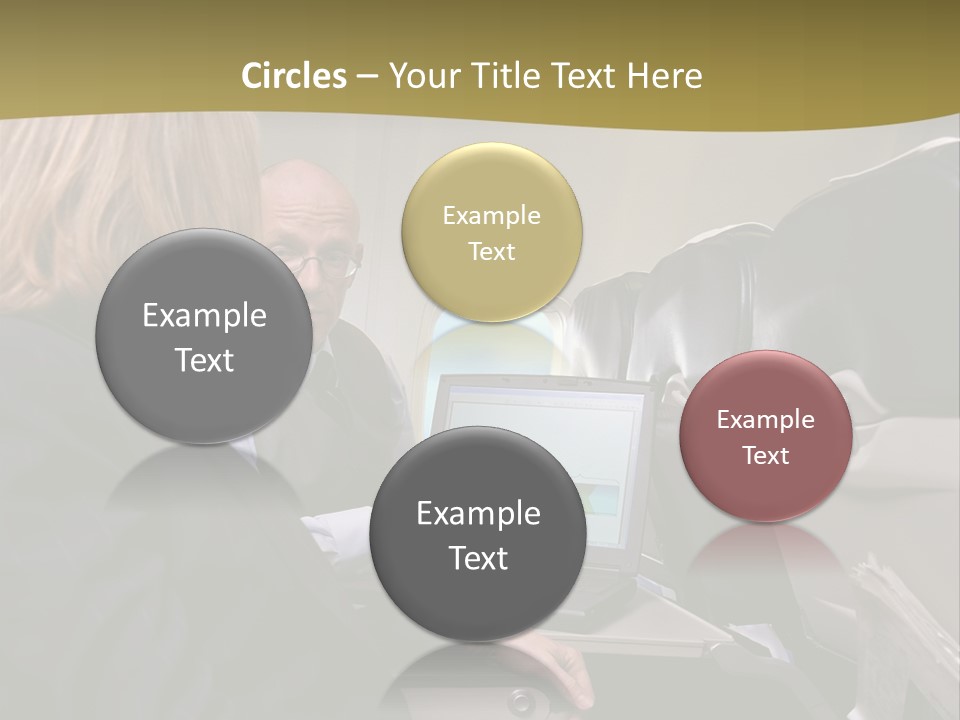 Business People Using Laptop On An Aeroplane PowerPoint Template