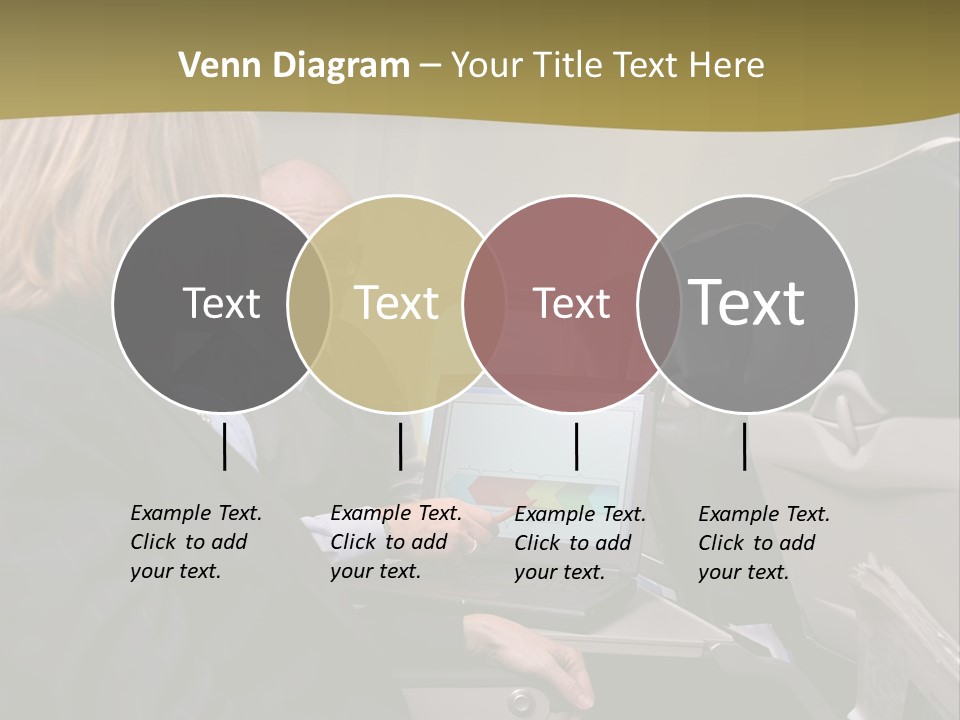 Business People Using Laptop On An Aeroplane PowerPoint Template