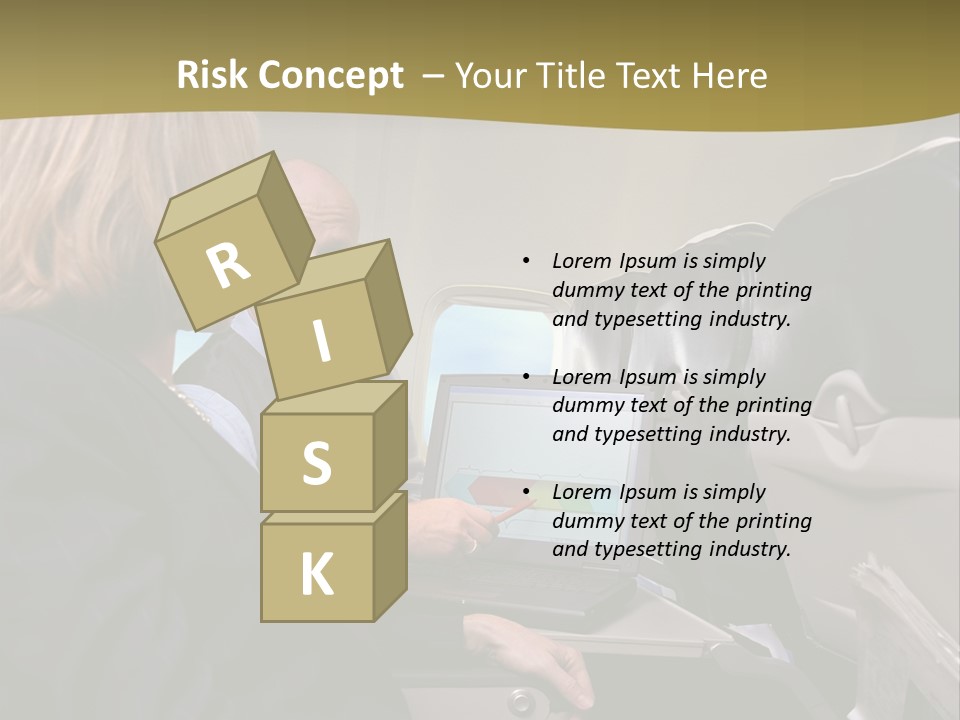 Business People Using Laptop On An Aeroplane PowerPoint Template