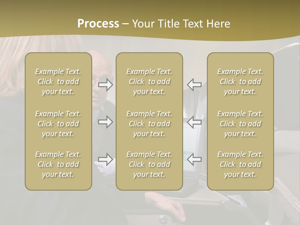 Business People Using Laptop On An Aeroplane PowerPoint Template