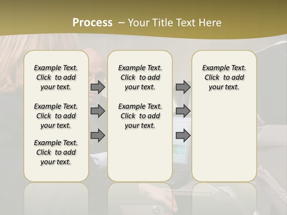 Business People Using Laptop On An Aeroplane PowerPoint Template