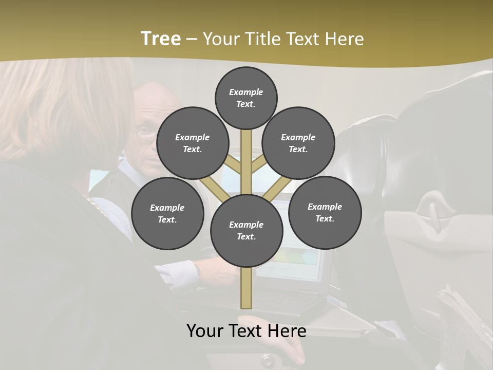 Business People Using Laptop On An Aeroplane PowerPoint Template